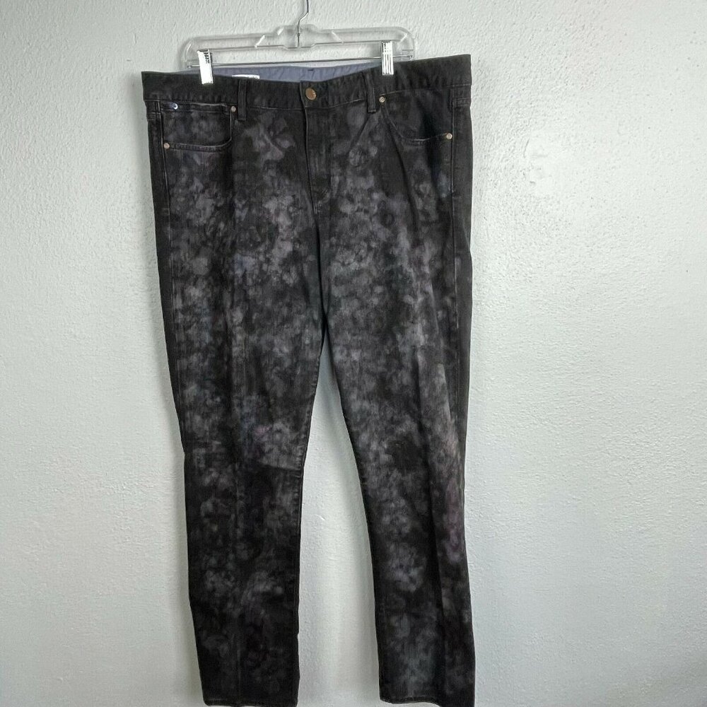 Gap 1969 Always Skinny Women's Black Multicolor Bleached Skinny Jeans - Size 20